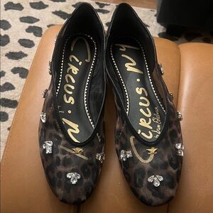 Circus by Sam Edelman Embellished Leopard Flats-Mesh